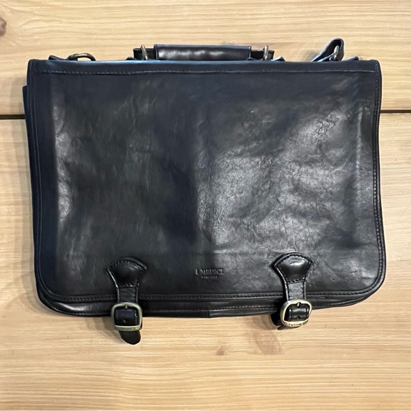 NWOT I Medici Leather Firenze Briefcase Messenger Bag - Picture 4 of 14